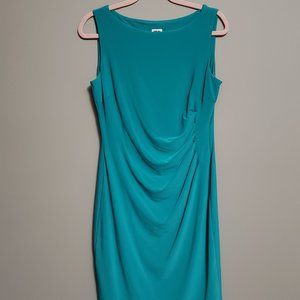 LADIES ANNE KLEIN TEAL/GREEN SLEEVELESS SUMMER DRESS-Size 10